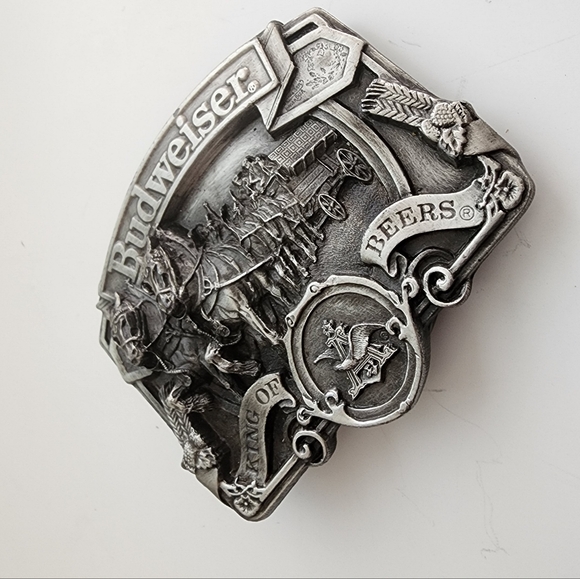 Vintage Budweiser Belt Buckle, Made in USA, Metal. Classic Western American. - Picture 3 of 7